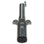 Plug 7-Way Rnd Cast Metal W / Guard