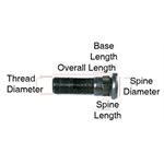 Stud 9 / 16x2-3 / 4 Wheel