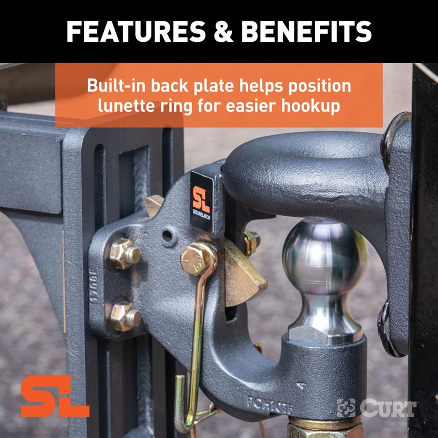 Pintle Hitch 10 Ton 25 / 16in Combo