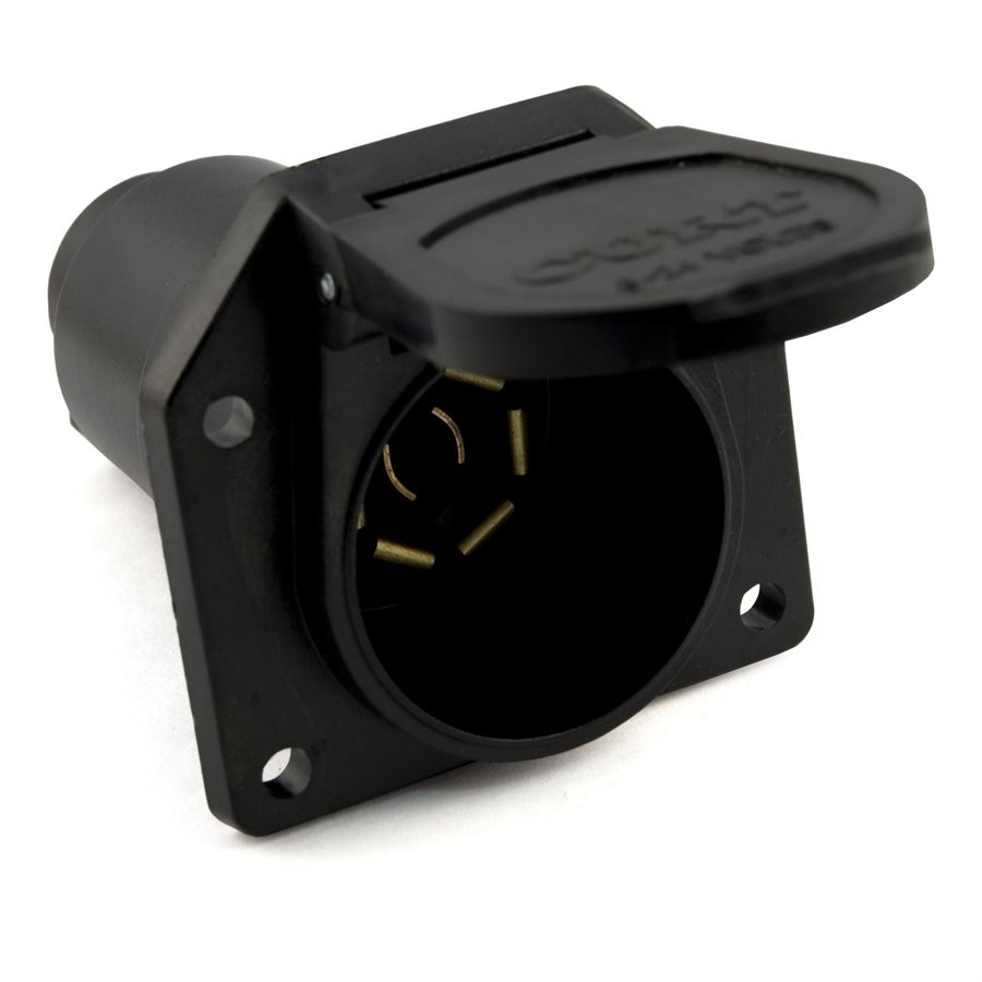 Socket 7Way Flat RV Plst Bulk