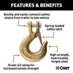 Hook Clevis Slip 3 / 8 w / Latch